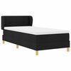 vidaXL Boxspringbett mit Matratze Schwarz 100 x 200 cm Stoff