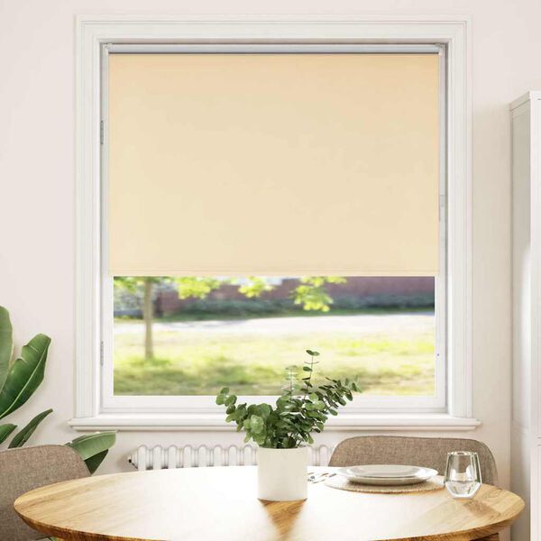 vidaXL Verdunkelungsrollo Beige 110x130 cm Stoffbreite 105,7 cm
