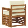 vidaXL Outdoor-Sofagarnitur Massives Akazienholz und Polyester Natur