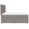 vidaXL Boxspringbett mit Matratze Taupe 180x200 cm Stoff