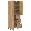 vidaXL Highboard mit Schubladen 2 pcs Artisan-Eiche Holzwerkstoff