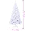 vidaXL K&uuml;nstlicher Weihnachtsbaum Wei&szlig; 180 cm PVC und Stahl