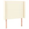 vidaXL Kopfteil mit Ohren Creme 93x16x118/128 cm Kunstleder