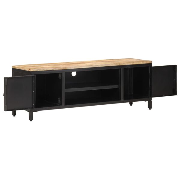 vidaXL TV-Schrank 120x30x40 cm Raues Mango-Massivholz