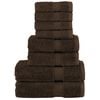 vidaXL 8 tlg. Premium-Handtuch-Set SOLUND Braun 600 g/m&sup2;