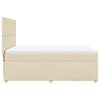 vidaXL Boxspringbett mit Matratze Creme 140x190 cm Stoff