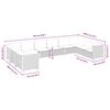 vidaXL 10-tlg. Garten-Sofagarnitur mit Kissen Beige Poly Rattan
