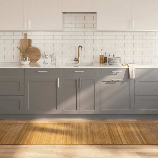 vidaXL Teppich Rechteckig Natur 80x1000 cm Bambus