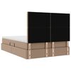 vidaXL Aufbewahrungsbett Cappuccino 140 x 190 cm Kunstleder