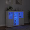 vidaXL Sideboards mit LED-Leuchten 3 Stk. Wei&szlig; Holzwerkstoff
