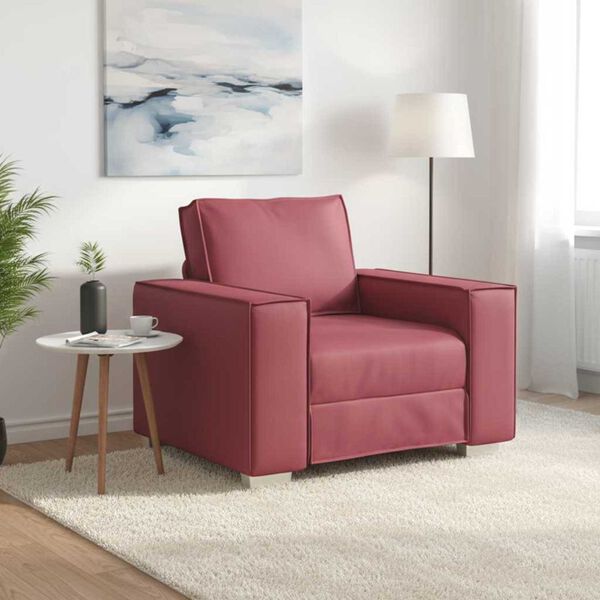 vidaXL Sofa 59cm Weinrot Stoff