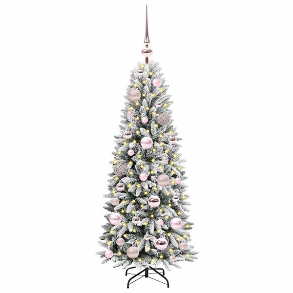 vidaXL K&uuml;nstlicher Weihnachtsbaum mit 150 LEDs mit St&auml;nder Wei&szlig; 120 cm