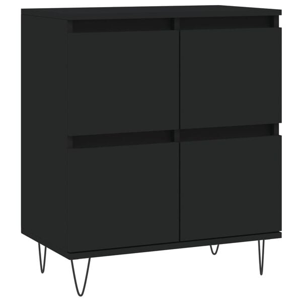 vidaXL Sideboard Schwarz 60x35x70 cm Holzwerkstoff