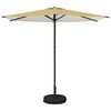 vidaXL Garten-Schirm mit Fu&szlig; 270 x 270 cm Polyester Rechtwinklig
