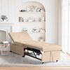 vidaXL Pull-Out Schlafsofa Creme 194 x 67 x 82 cm Mikrofaser