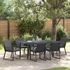 vidaXL Garten Essgruppe 7 pcs Anthrazit Poly-Rattan