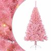 vidaXL K&uuml;nstlicher vorbeleuchteter Weihnachtsbaum Rosa 120 cm PVC