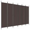 vidaXL 6-tlg. Paravent Braun 300x200 cm Stoff