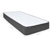 vidaXL Boxspringbett Dunkelgrau Stoff 100x200 cm
