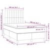 vidaXL Boxspringbett mit Matratze Hellgrau 120x200 cm Samt