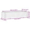 vidaXL Pflanzk&uuml;bel 110x40x26,5 cm Kiefernholz Impr&auml;gniert