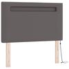 vidaXL Boxspringbett mit Matratze Grau 90 x 190 cm Kunstleder