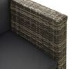 vidaXL 4-tlg. Garten-Lounge-Set mit Kissen Poly Rattan Grau