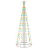vidaXL LED-Weihnachtsbaum Kegelform Mehrfarbig 310 LEDs 100x300 cm