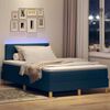 vidaXL LED Boxspringbett mit Matratze mit LED Blau 120 x 200 cm Stoff