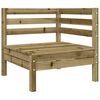 vidaXL Garten-Ecksofa mit Kissen Kiefernholz Imprägniert
