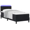 vidaXL LED Boxspringbett mit Matratze mit LED Schwarz 80 x 200 cm Samt