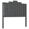 vidaXL Kopfteil Grau 106x4x110cm Massivholz Kiefer