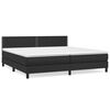 vidaXL Boxspringbett mit Matratze Schwarz 200x200 cm Kunstleder