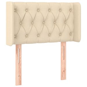 vidaXL Kopfteil mit Ohren Creme 83x16x78/88 cm Stoff