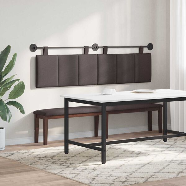 vidaXL H&auml;ngevorderseite Wandmontiert Dunkelbraun 190 x 55 x 5 cm Stoff