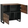 vidaXL Sideboard Braun 80 x 33 x 75 cm massives Mangoholz