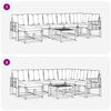 vidaXL Outdoor-Sofagarnitur mit Kissen 8 pcs Natur und Beige