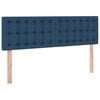 vidaXL Bett mit Stauraum und LED mit Matratze Blau 140 x 190 cm Stoff