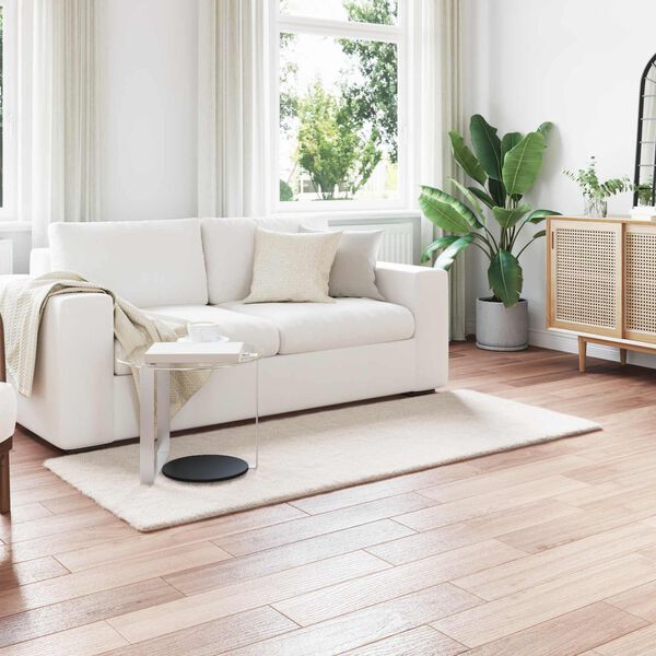 vidaXL Kunstfell Hasen Teppich Olite Creme 80 x 200 cm Polyester