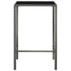 vidaXL 5-tlg. Gartenbar-Set mit Kissen Poly Rattan Grau