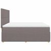 vidaXL Boxspringbett mit Matratze Taupe 180x200 cm Stoff