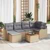 vidaXL Garten-Sofa-Set 7 pcs Beige und Hellgrau