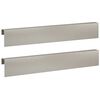 vidaXL Garten-Abdeckprofil 2 stk. 100 x 6 x 15 cm Edelstahl Silber