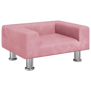 vidaXL Hundebett Rosa 50x40x26,5 cm Samt