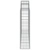 vidaXL Gabionen mit Hochbogen 15Stk. 200x30x120/140cm Verzinktes Eisen