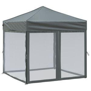 vidaXL Partyzelt Faltbar mit Seitenw&auml;nden Anthrazit 2x2 m