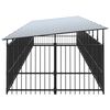 vidaXL Outdoor-Hundezwinger mit Dach Stahl 16,89 m&sup2;