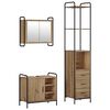 vidaXL Badezimmerschrank-Set 3 stk. Artisan-Eiche 40 x 36 x 200,5 cm