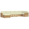 vidaXL Outdoor-Sofagarnitur mit Kissen 7 pcs Wei&szlig; und Creme