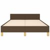 vidaXL Bettgestell ohne Matratze Dunkelbraun 120x190 cm Stoff